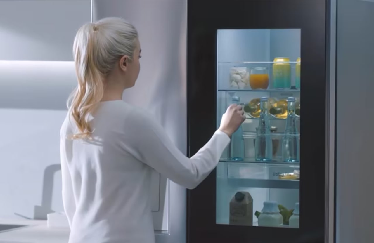 This is an image of knocking on the Instaview Fridge Freezers